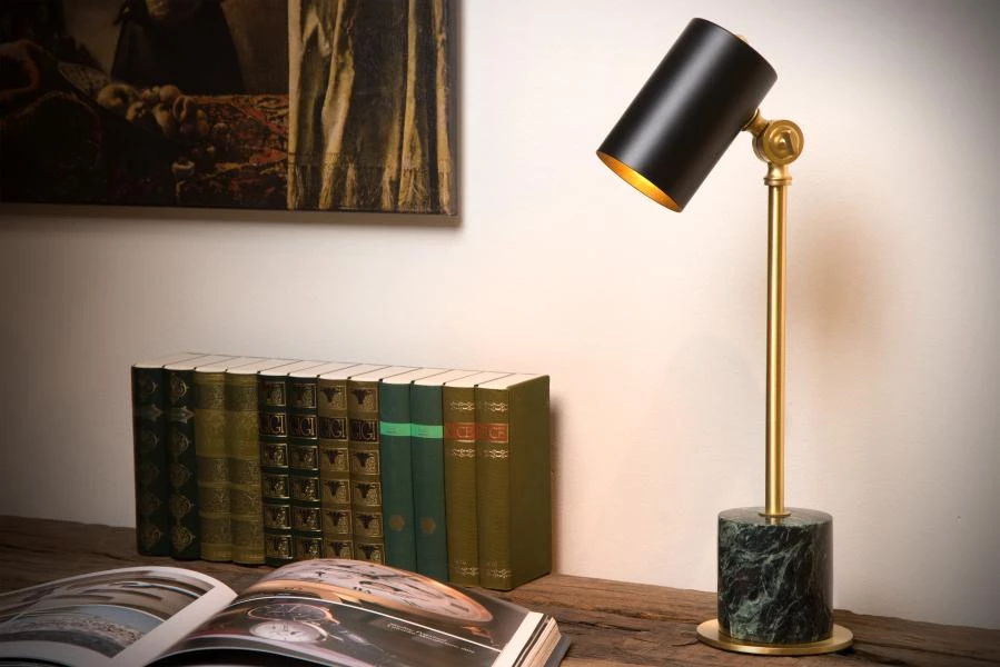 Lucide BRANDON - Bureaulamp - 1xE14 - Zwart - sfeer 1